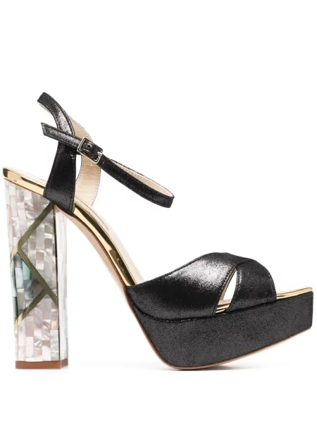 Sandale Freya Rose din piele de căprioară negru