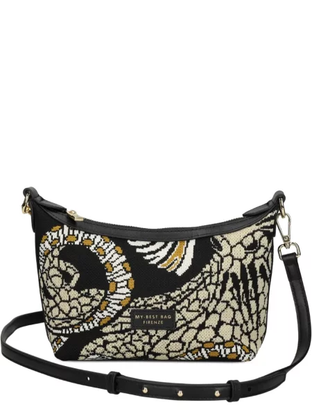 Kézitáska My Best Bag nyomtatás fekete