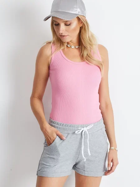 Pantaloni scurți Fashionhunters gri