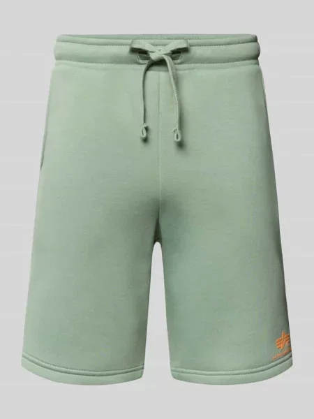 Szorty z wpuszczanymi i nadrukiem z logo Alpha Industries