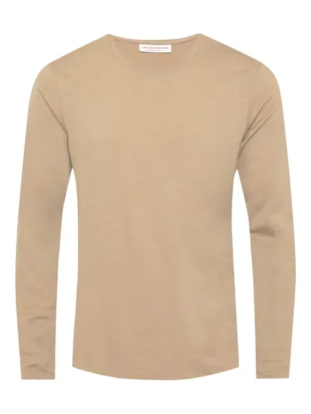 Tricou Orlebar Brown de lână lung maro