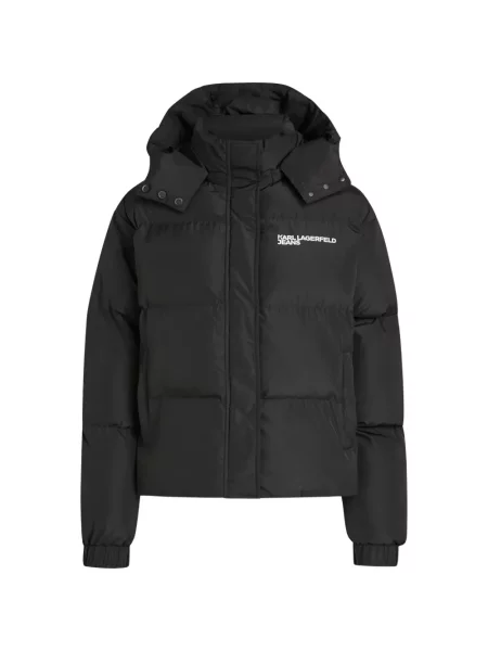 Geacă de blugi Karl Lagerfeld Jeans cu imagine negru