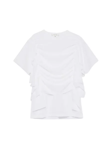 Bluzka Comme Des Garcons z falbankami biała
