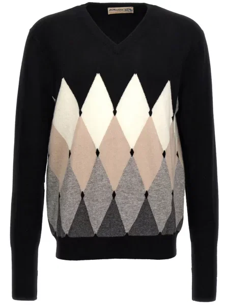 Sweter Ballantyne z wzorem argyle czarny
