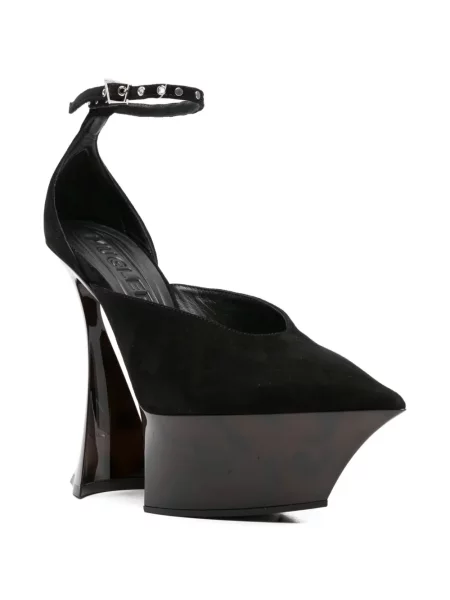 Pantofi cu toc Mugler cu platformă negru