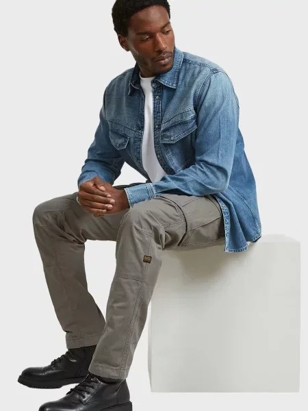 Штани карго G-star Raw сірі