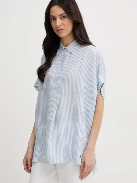 Weekend Max Mara cămașă pentru femei din in VERVE albastru