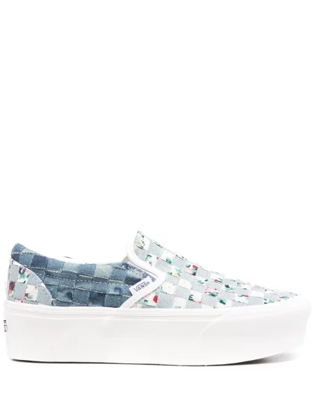 Sneakerși Vans cu model floral albastru