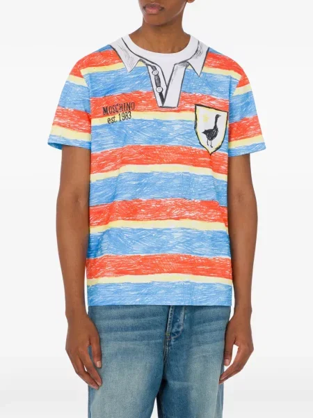 Tricou Moschino cu dungi albastru