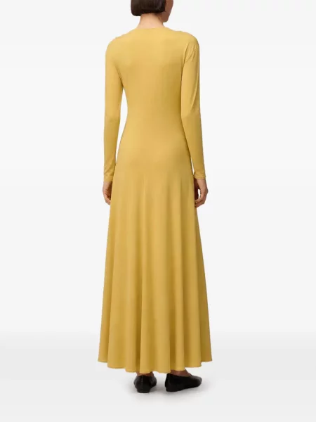 Rochie maxi Retori cu glugă galben
