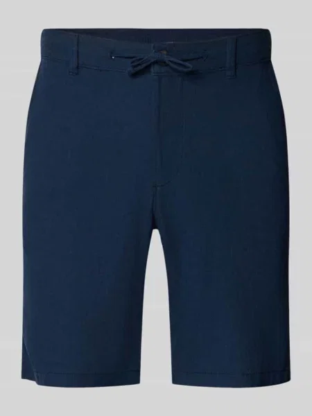 Szorty chino o kroju regular fit z mieszanki bawełny i lnu model BRODY' Selected Homme