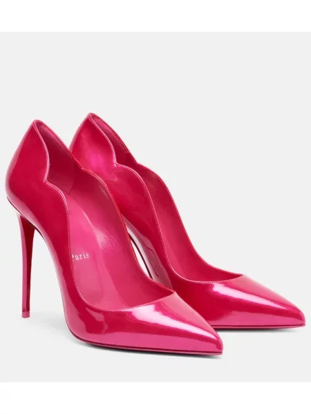 Pantofi cu toc Christian Louboutin din piele de lac roz
