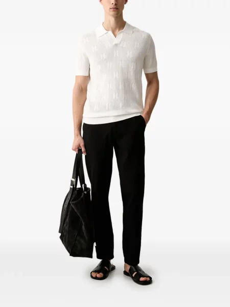 Kötött galléros pólóing Karl Lagerfeld fehér