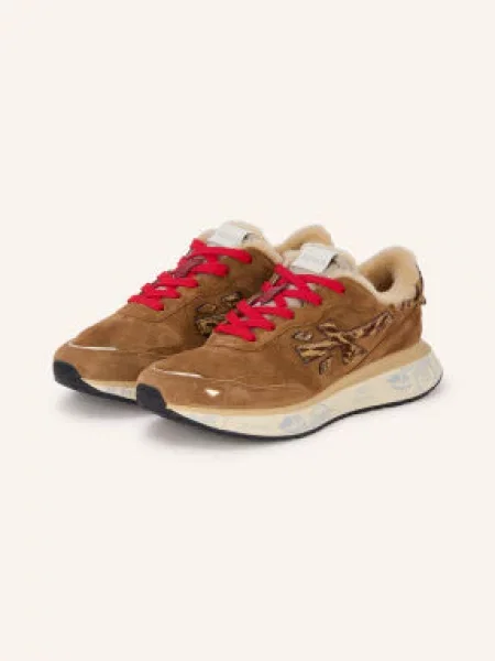 Premiata Sneakersy Lauryn hnědá / tmavě hnědá béžová