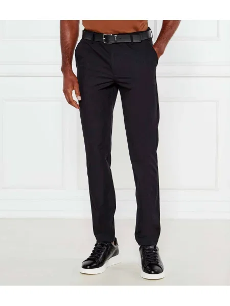 BOSS BLACK Pantaloni chino negru