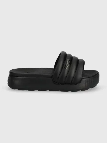 Natikače Puma Karmen Slide Puffy za žene s platformom crna