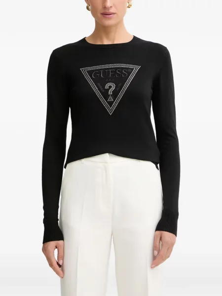 Tricou Guess cu broderie negru