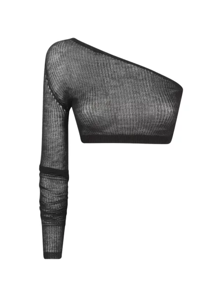 Top Rick Owens cu un umăr gol negru
