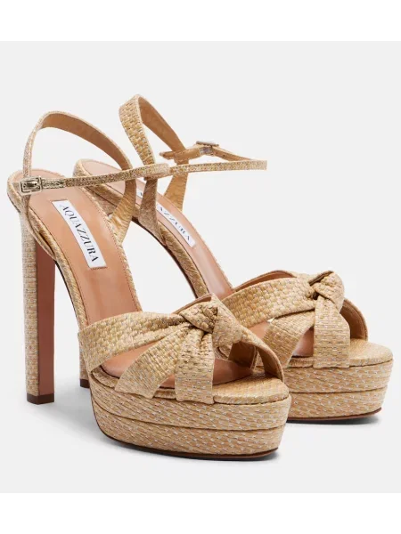 Sandali Aquazzura s platformo bež