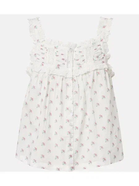 Top Dôen cu model floral din dantelă
