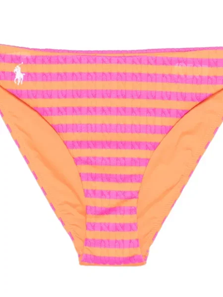 Bikini Polo Ralph Lauren cu dungi cu broderie albastru