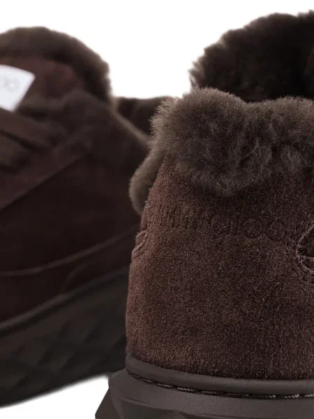 Sneakerși Jimmy Choo din piele de căprioară maro