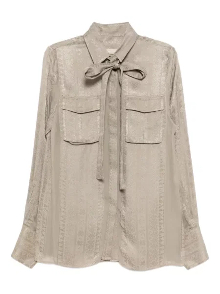 Жакардова риза Elie Saab сиво