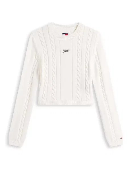 Pulover Tommy Jeans alb