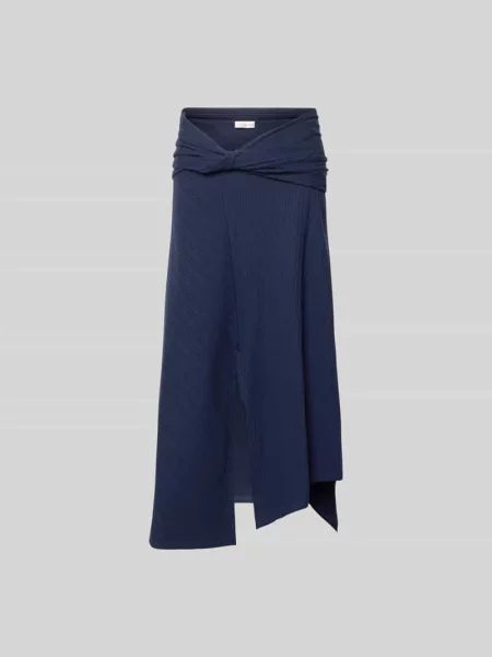 Spódnica midi w asymetrycznym kroju Victoria Beckham granatowa
