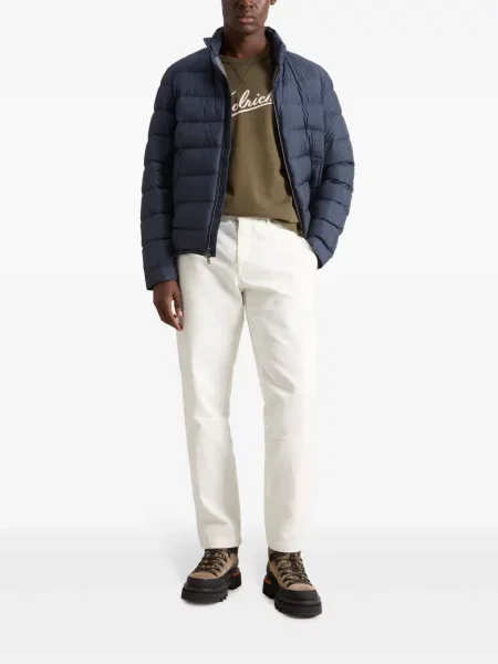 Siuvinėtas marškinėliai Woolrich žalia