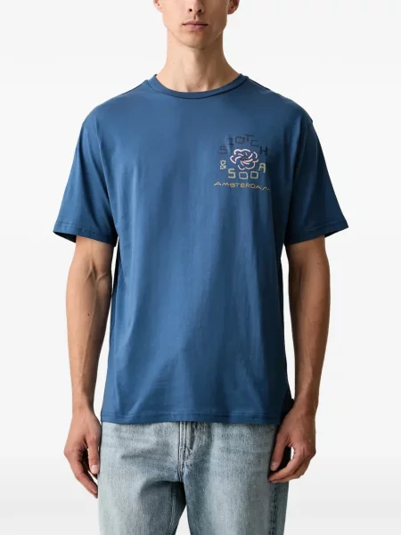 Tricou Scotch & Soda cu imagine albastru