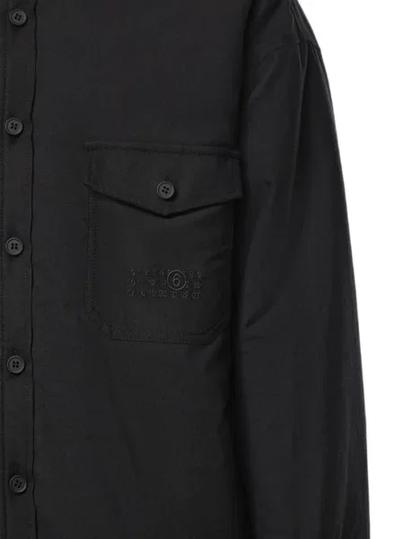 Košile Mm6 Maison Margiela s autogramem černá