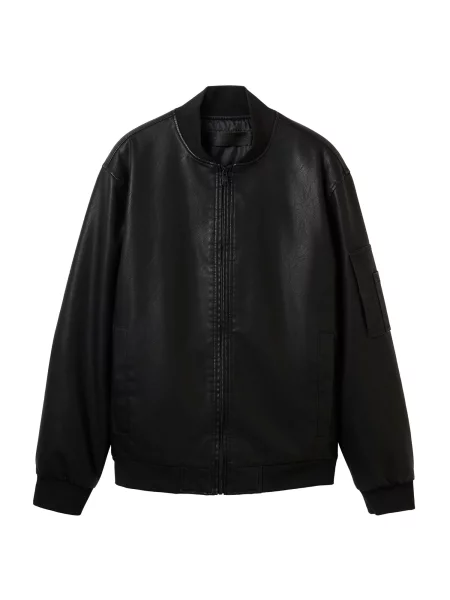 Tom Tailor Denim Geacă din imitație de piele negru