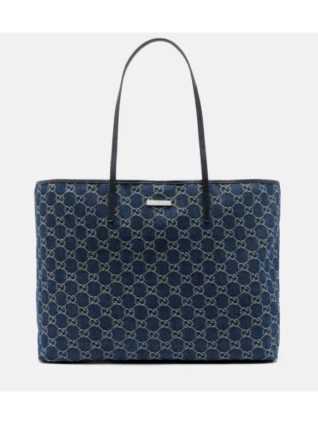 Geantă shopper Gucci din piele albastru