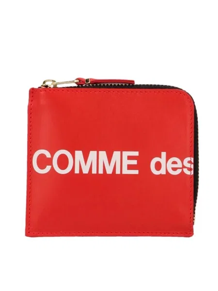 Portfel Comme Des Garcons z logo czerwony