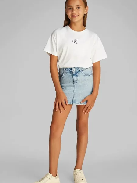 Calvin Klein Jeans Dječja traper suknja plava