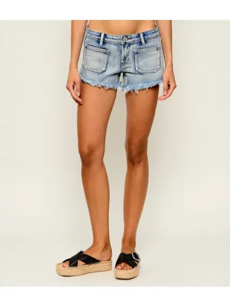 One Teaspoon De blugi pantaloni scurți RETRO DUKES | low waist albastru