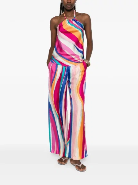 Top Marella cu imagine cu imprimeu abstract roz