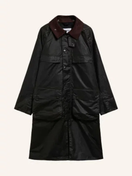 Barbour Kabát Bedale S Odnímatelnou Kapucí tmavě zelená