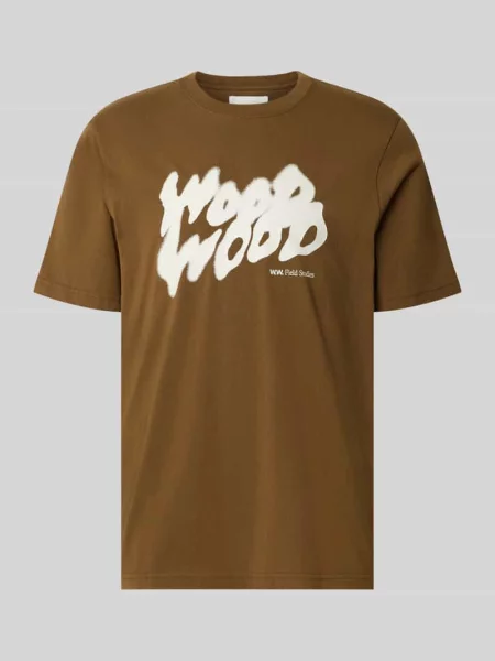 T-shirt z nadruk z logo model Bobby' Wood Wood
