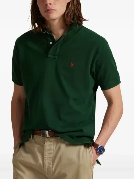 Μικρός κασκέτο Polo Ralph Lauren με χαμηλή μέση υφαίνω διαγωνίως πράσινο