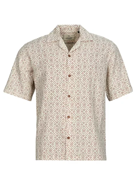 Srajca Jack & Jones s kratkimi rokavi bež