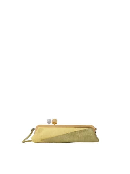 Kopertówka Jacquemus skórzana żółta