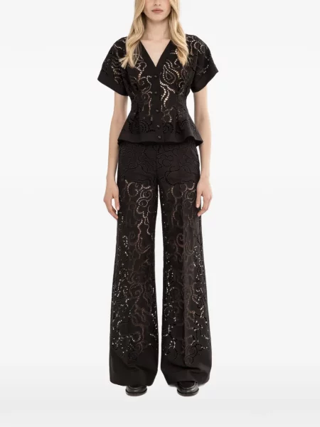 Geacă Nissa cu model floral negru