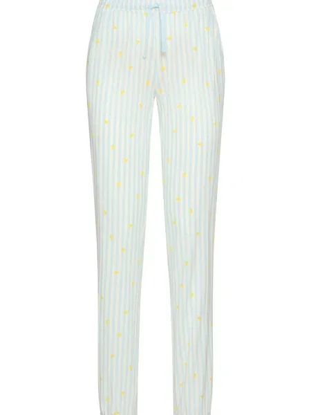 VIVANCE Spodnji del pižame pastelno modra / rumena bela