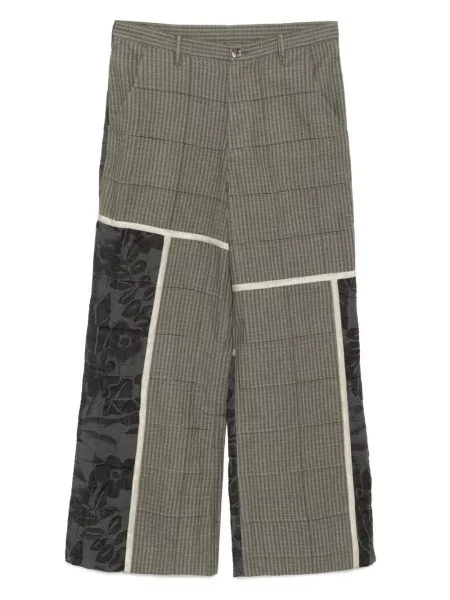 Pantaloni Communs în carouri verde