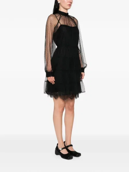 Rochie mini Twinset din tul de costum mini negru