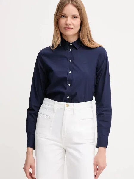 Gant cămașă din bleumarin cu guler clasic regular