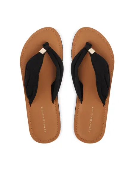 Tommy Hilfiger Japonke Th Ltr Footbed Summer Sandal črna