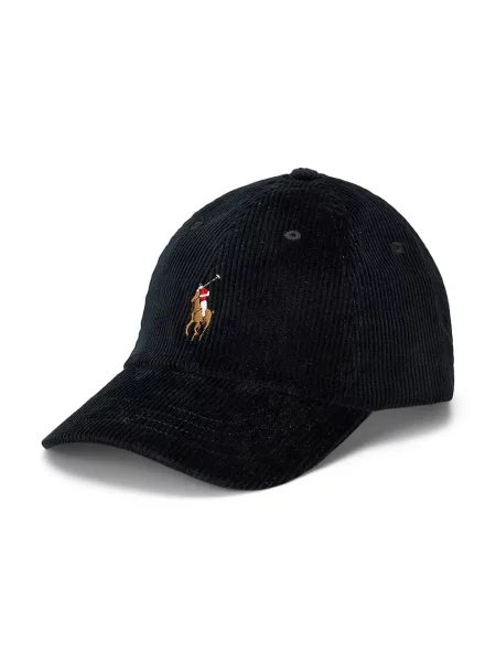 Шапка с козирка Polo Ralph Lauren с апликация черно